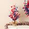 Glitzhome® 21" Patriotic Americana Red, White & Blue Floral Table Tree
